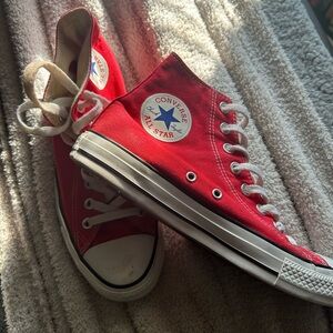 Converse Red Canvas High-Tops